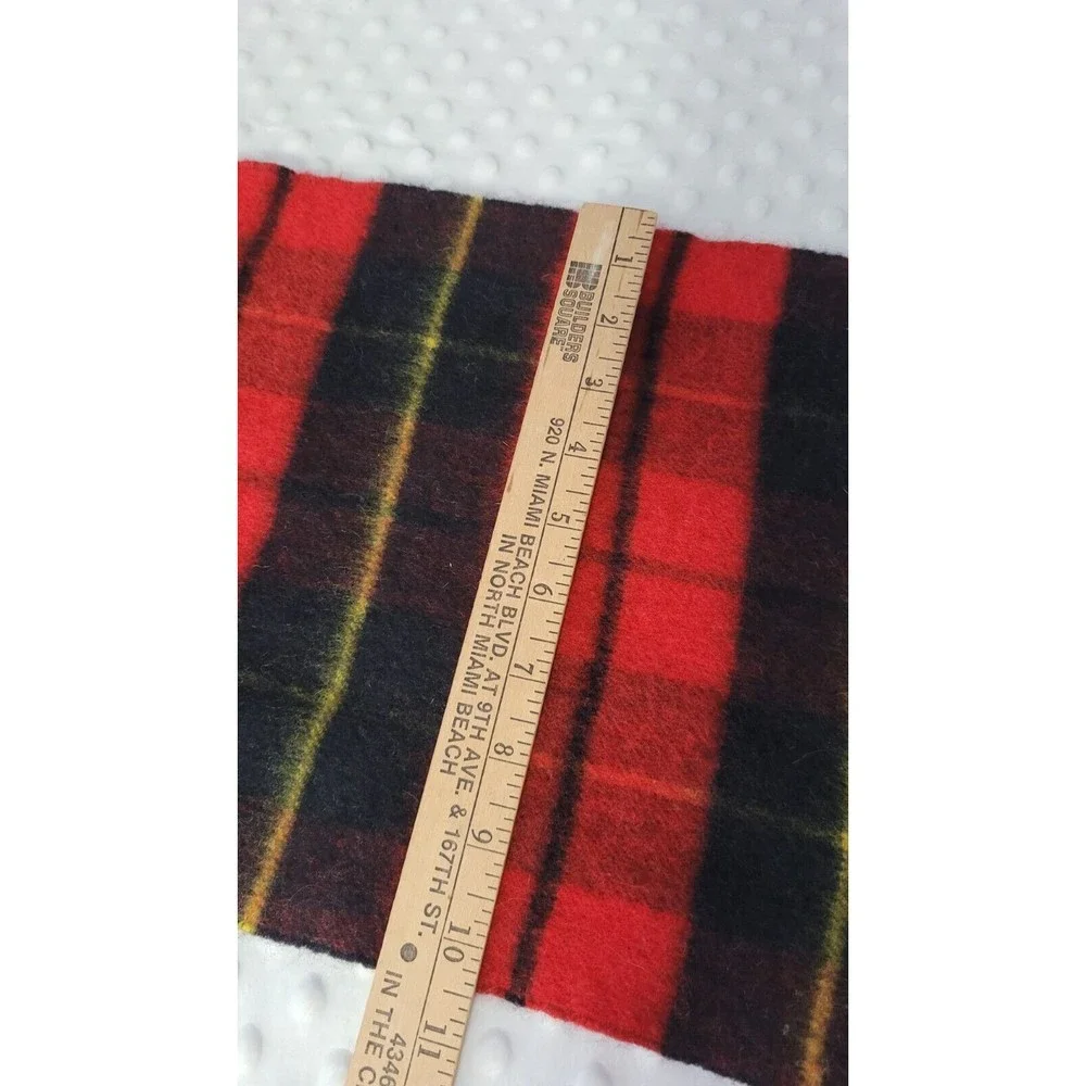 Allen Solly * Cashmere & Wool Blend Scarf Grey/Red/Black/Yellow Reversible 10x55